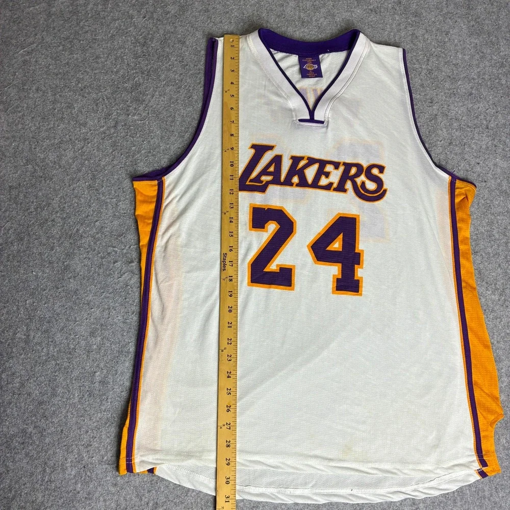 NBA Los Angeles Lakers Kobe Bryant 24 Jersey White Mens XXL Basketball Sport - Picture 6 of 8